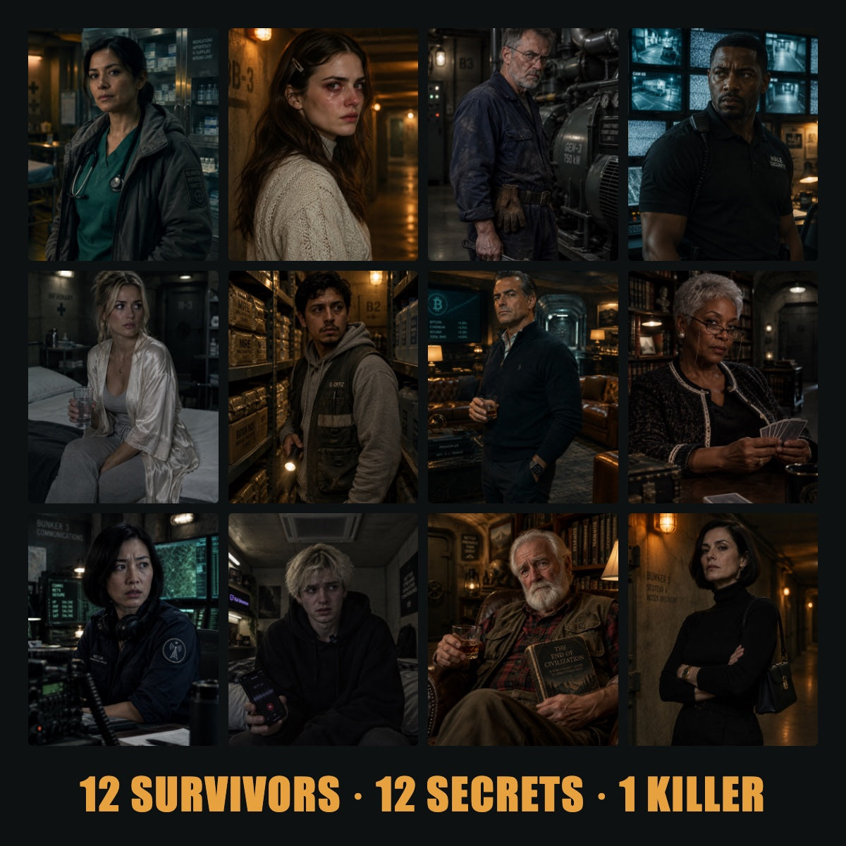 The twelve character portraits